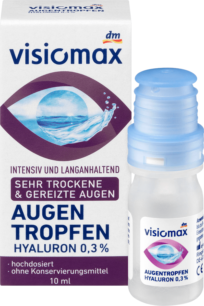 Visiomax Augentropfen Hyaluron Ohne Konservierungsmittel 10 Ml Dauerhaft Gunstig Online Kaufen Dm De