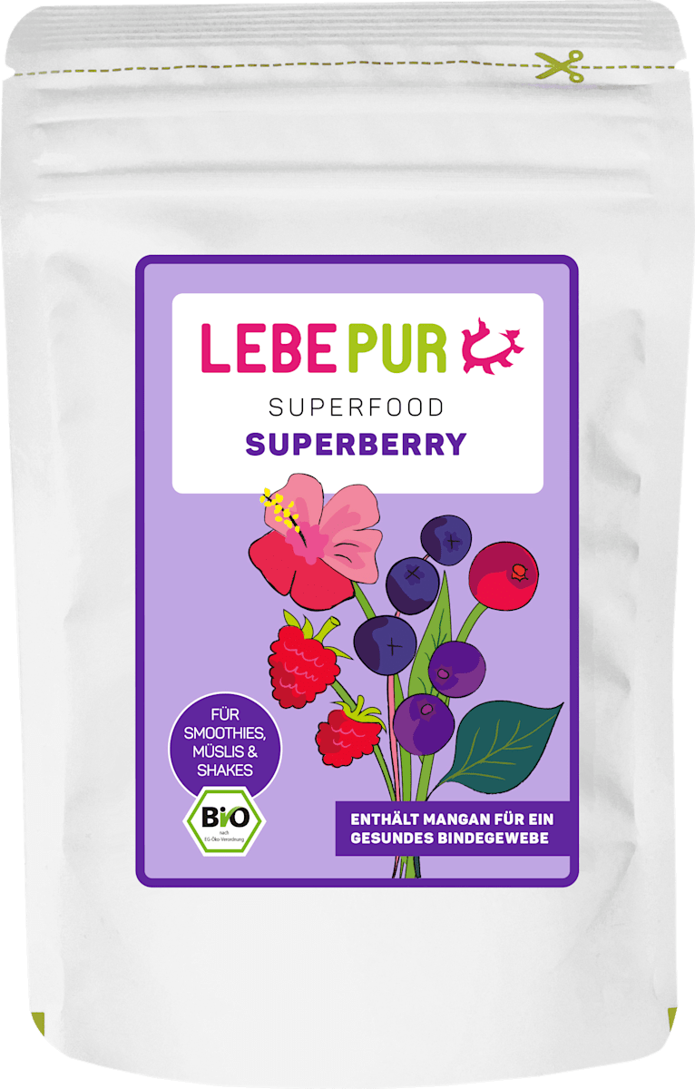lebepur superfood pulver superberry mit aronia hibiskus acai cranberry himbeere 125 g dauerhaft gunstig online kaufen dm de
