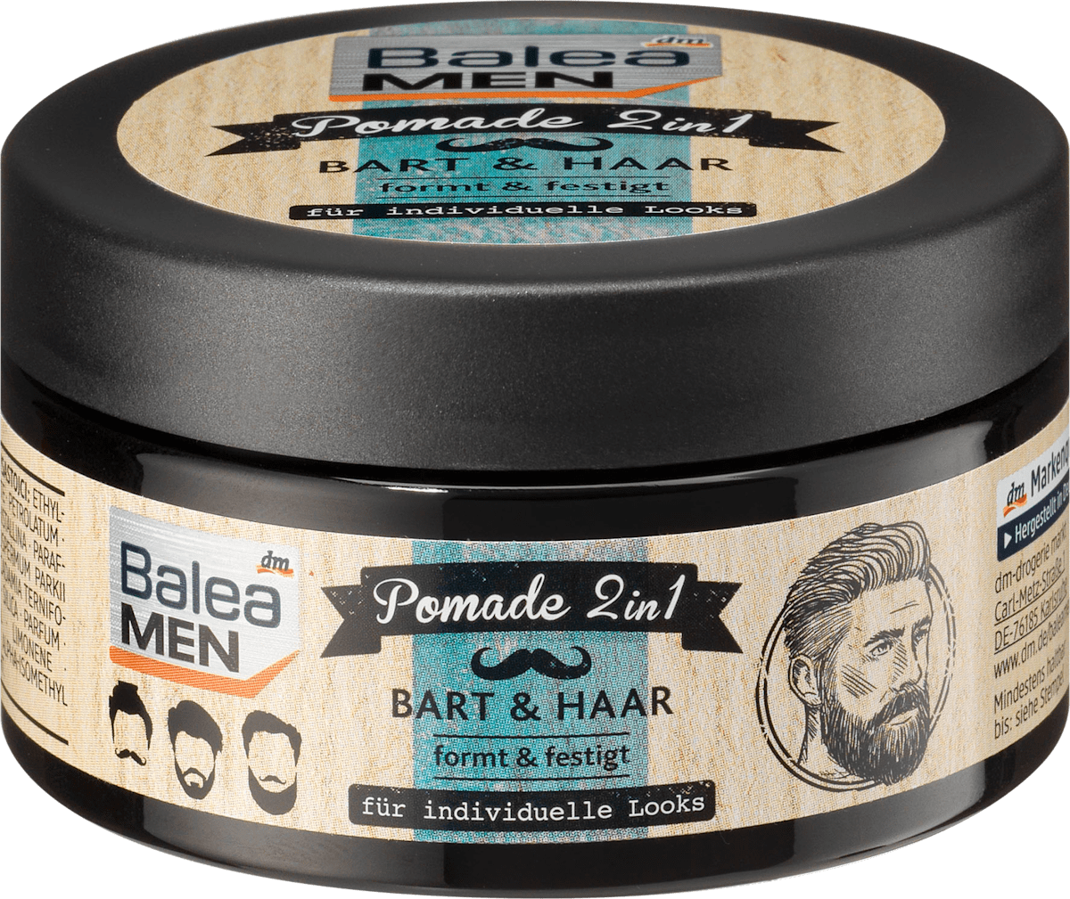 pomade 2in1 fur bart haar 100 ml