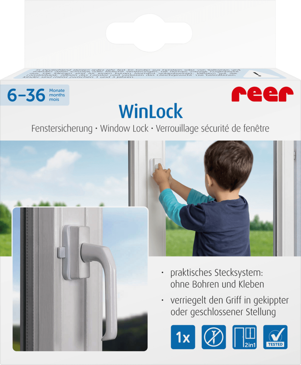 Fenster- und Balkontürsicherung WinLock, weiß, 1 St