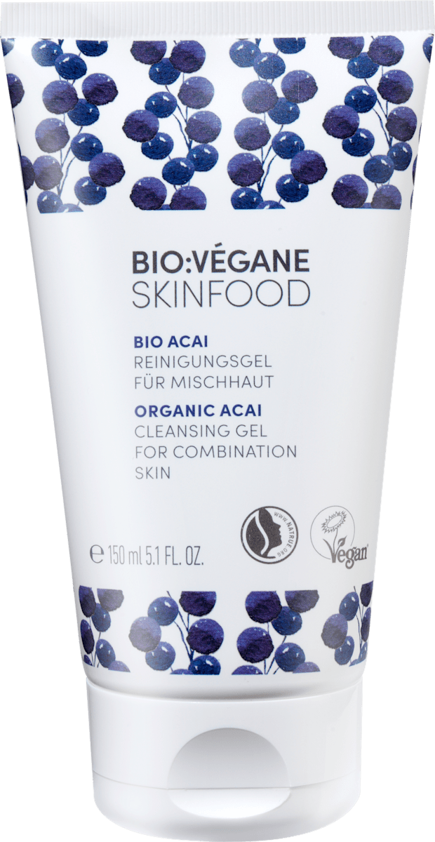 Bio Vegane Reinigungsgel Bio Acai Fur Mischhaut 150 Ml Dauerhaft Gunstig Online Kaufen Dm De Beim letzten beautypress event war unter anderem die marke bio:vegane skinfood vertreten. reinigungsgel bio acai fur mischhaut 150 ml