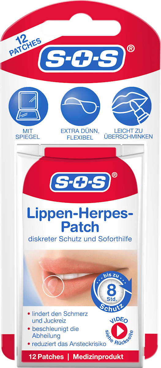 Sos Lippenherpes Patch 12 St Dauerhaft Gunstig Online Kaufen Dm De