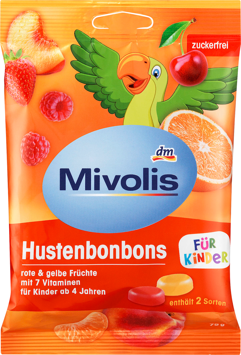 Mivolis Bonbon Rote Und Gelbe Fruchte Fur Kinder Zuckerfrei 75 G Dauerhaft Gunstig Online Kaufen Dm De