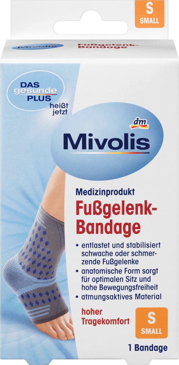 Mivolis FußgelenkBandage S, 1 St dauerhaft günstig online kaufen dm.de