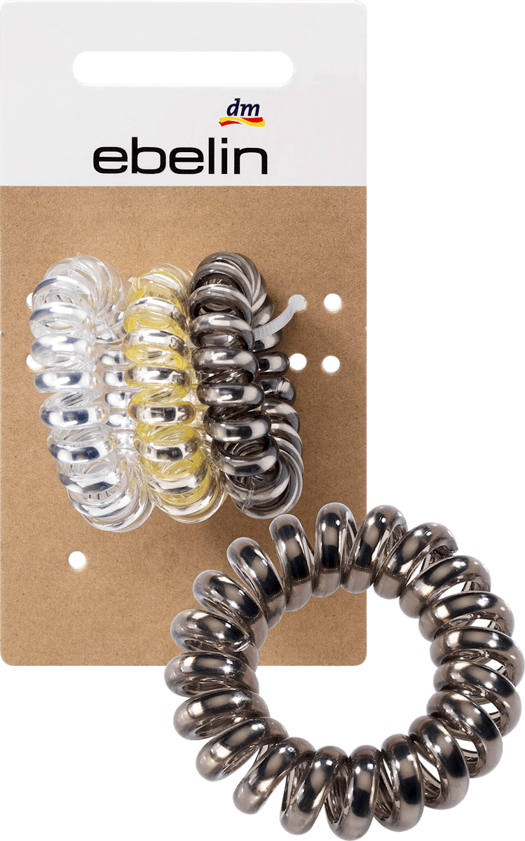 haargummis spirale farb mix 3 st