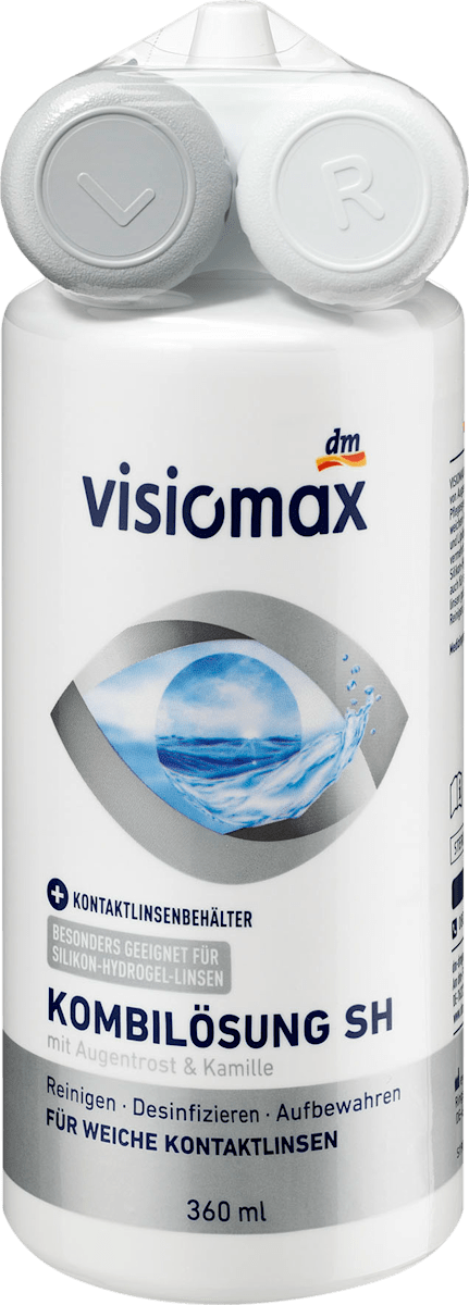 Visiomax Kombilosung Silikon Hydrogel Mit Augentrost Und Kamille 360 Ml Dauerhaft Gunstig Online Kaufen Dm De