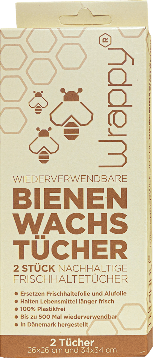 bienenwachstucher set 26x26 34x34 cm 1 st