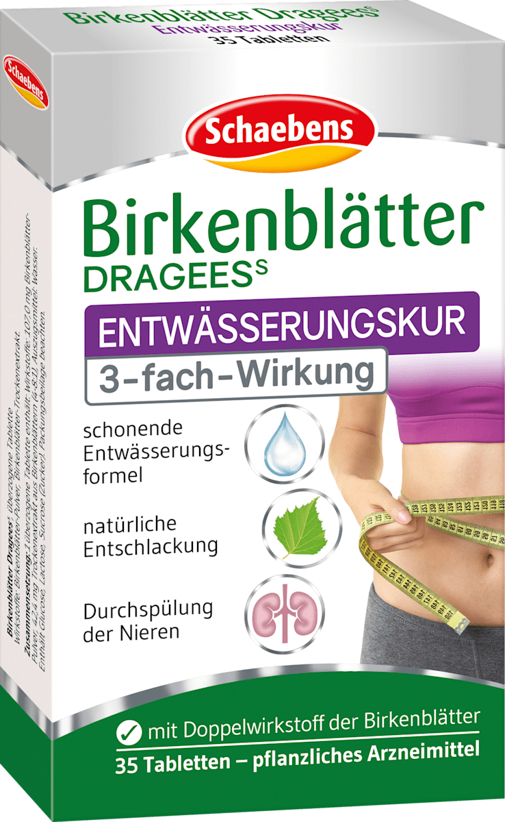 Schaebens Birkenblatter Dragees S Entwasserungs Kur 35 St Dauerhaft Gunstig Online Kaufen Dm De