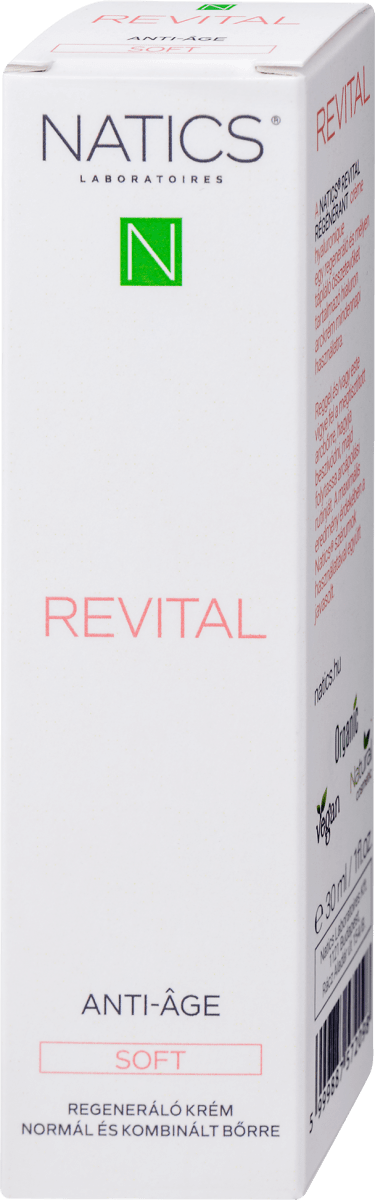 Natics Revital Soft Anti-aging hialuron krém normál és zsíros bőrre, 30 ml | eztusdbe.hu