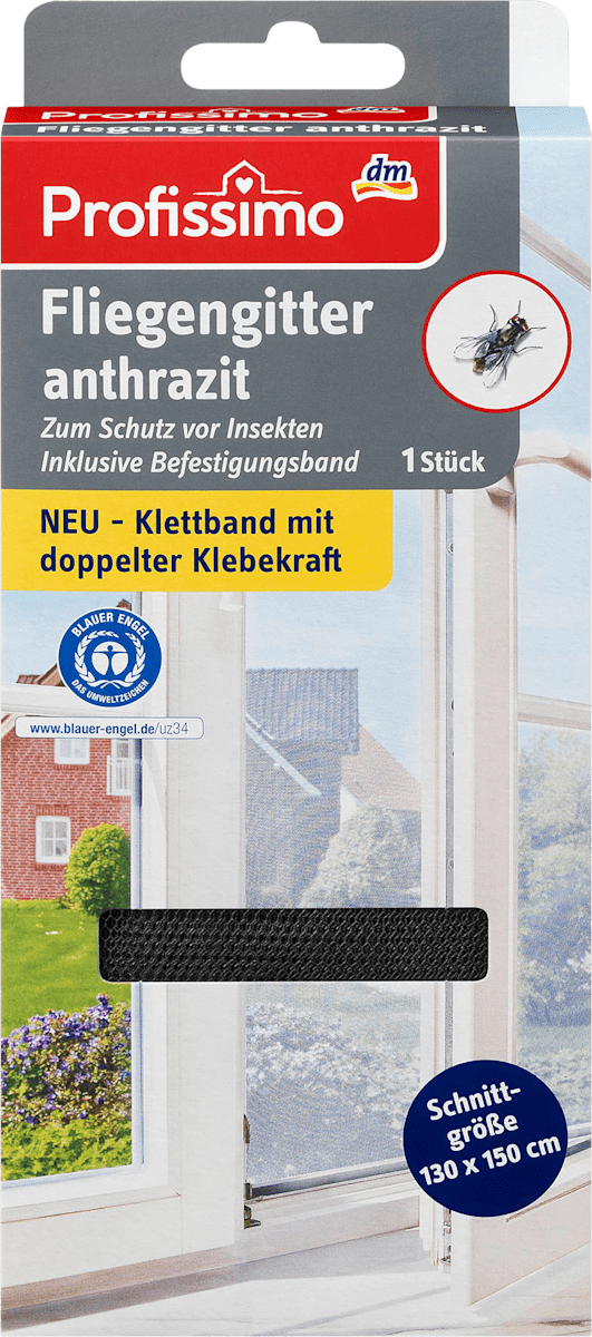 profissimo fliegengitter anthrazit 1 st dauerhaft gunstig online kaufen dm de