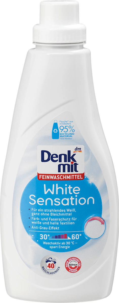 Denkmit Feinwaschmittel White Sensation 40 Wl Dauerhaft Gunstig Online Kaufen Dm De