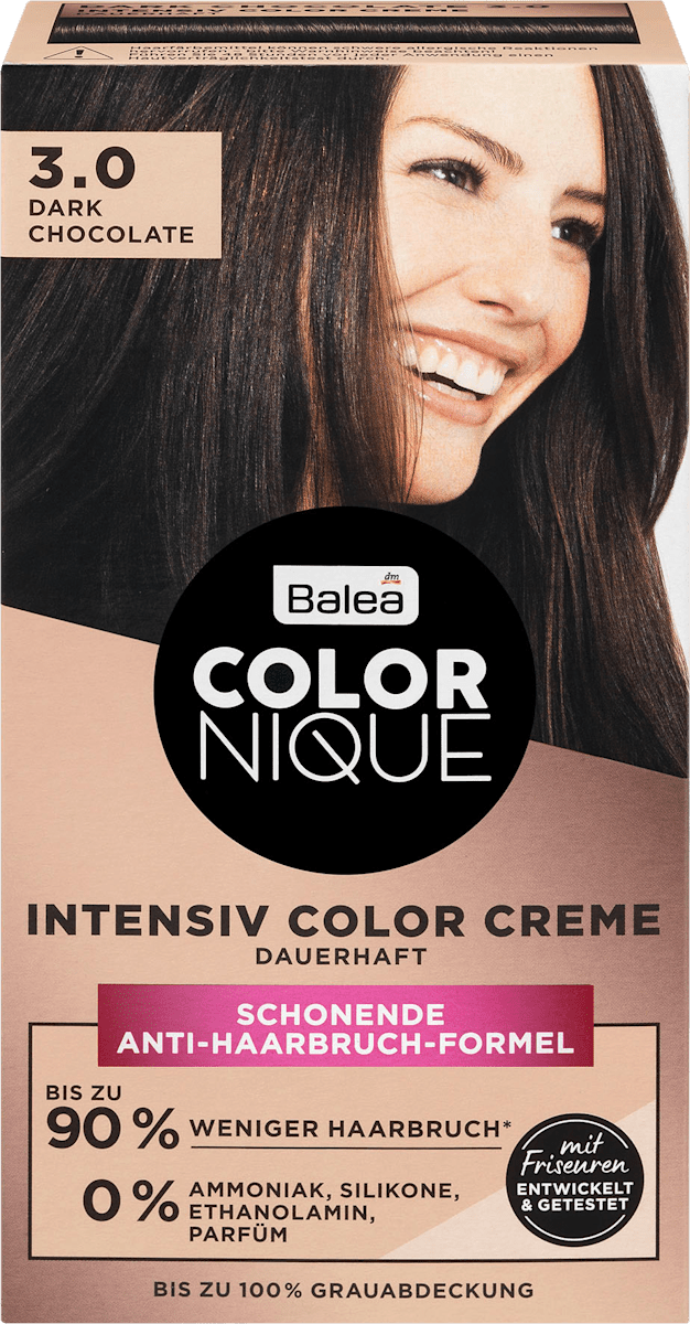 balea colornique haarfarbe dark chocolate 3 0 1 st dauerhaft gunstig online kaufen dm de