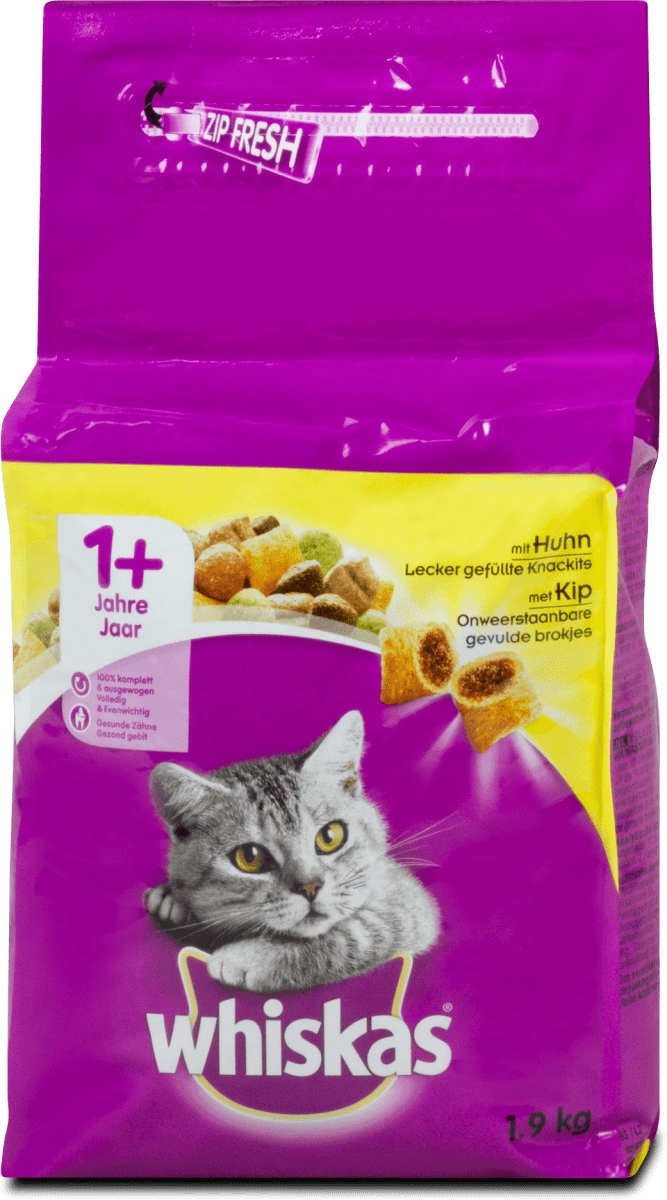 Whiskas Trockenfutter mit Huhn, 1,9 kg - Whiskas Trockenfutter Mit Huhn