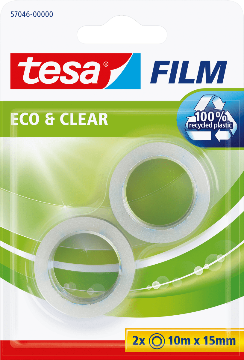 tesa klebefilm eco clear 15 mm breit nachfullpack 2 st dauerhaft gunstig online kaufen dm de