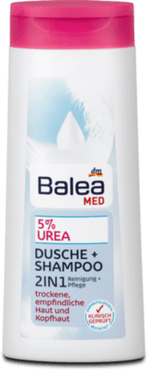 sprchovaci gel a sampon s obsahom 5 urea 2 v 1 300 ml