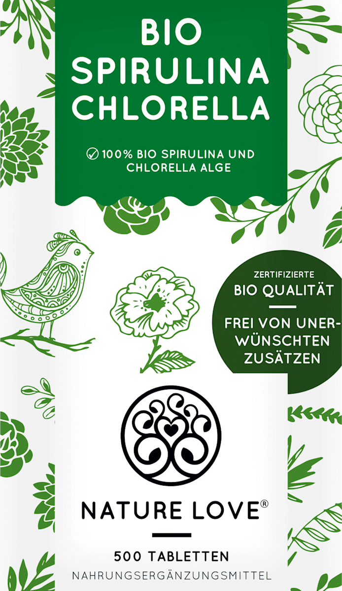 bio spirulina bio chlorella 500 st 247 g