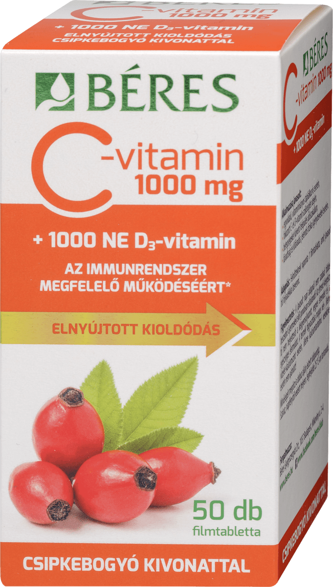 c vitamin 1000 mg csipkebogyo kivonattal d3 vitamin filmtabletta 50 db