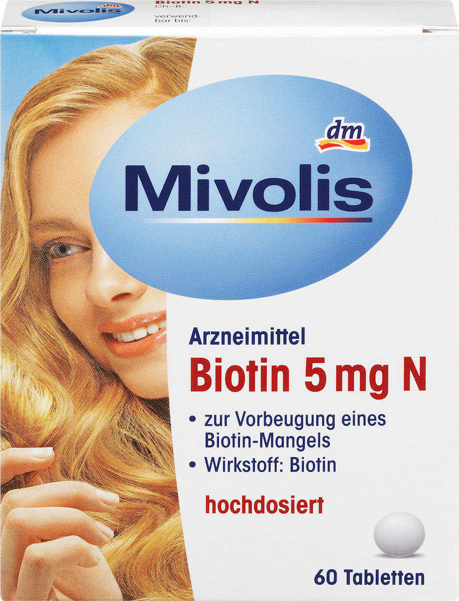 Mivolis Biotin 5 Mg N Tabletten 60 St Dauerhaft Gunstig Online Kaufen Dm De