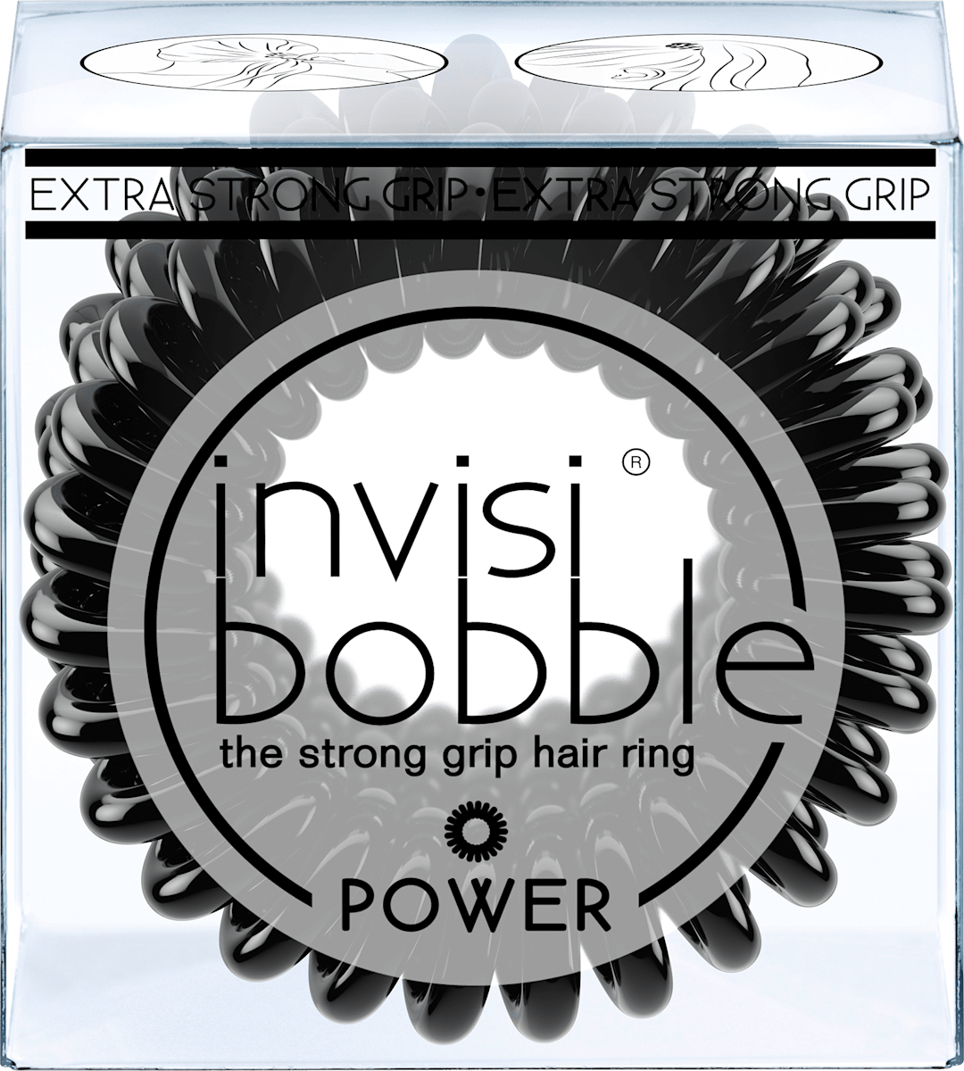 haargummi power true black 3 st