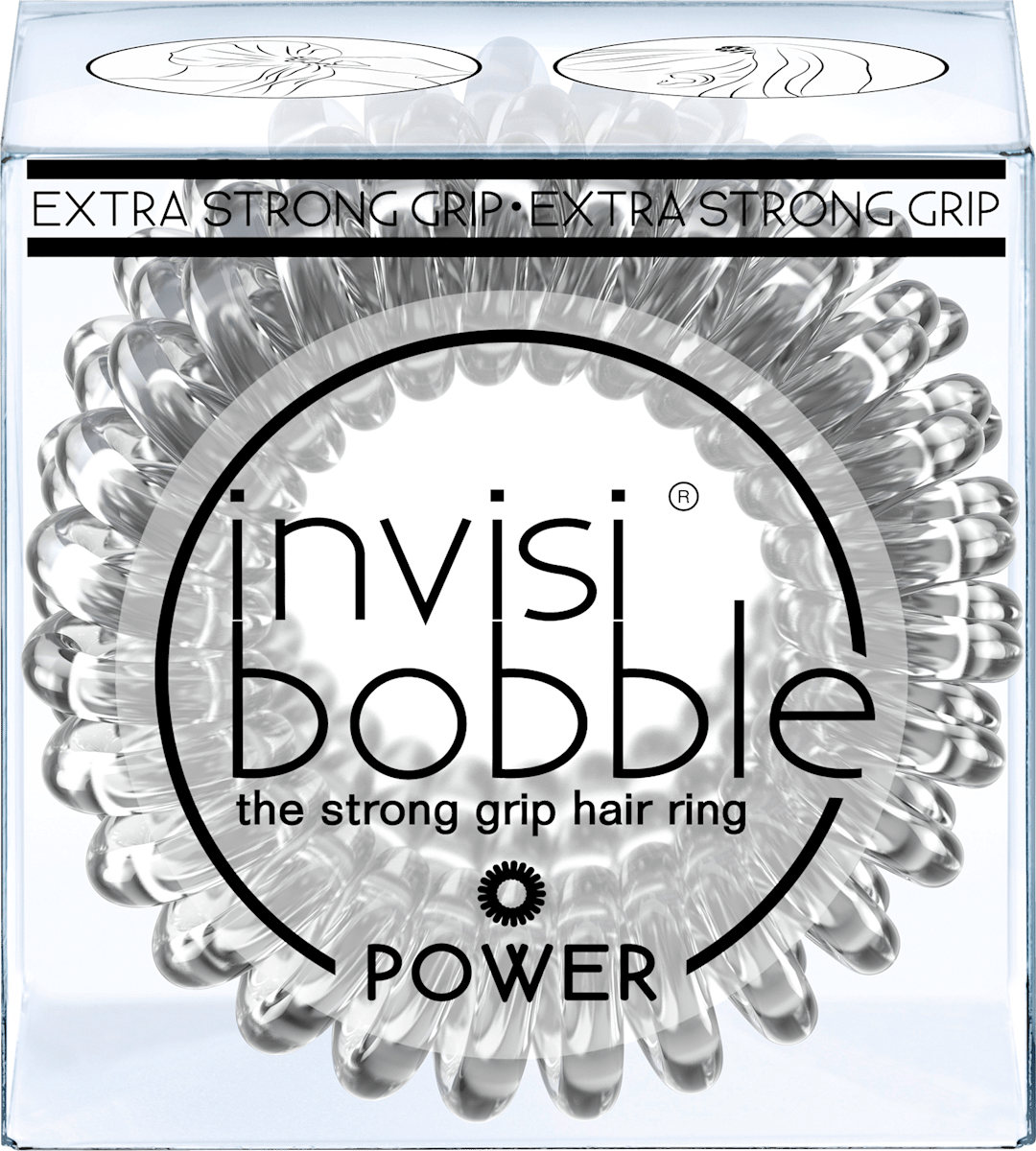 haargummi power cristal clear 3 st