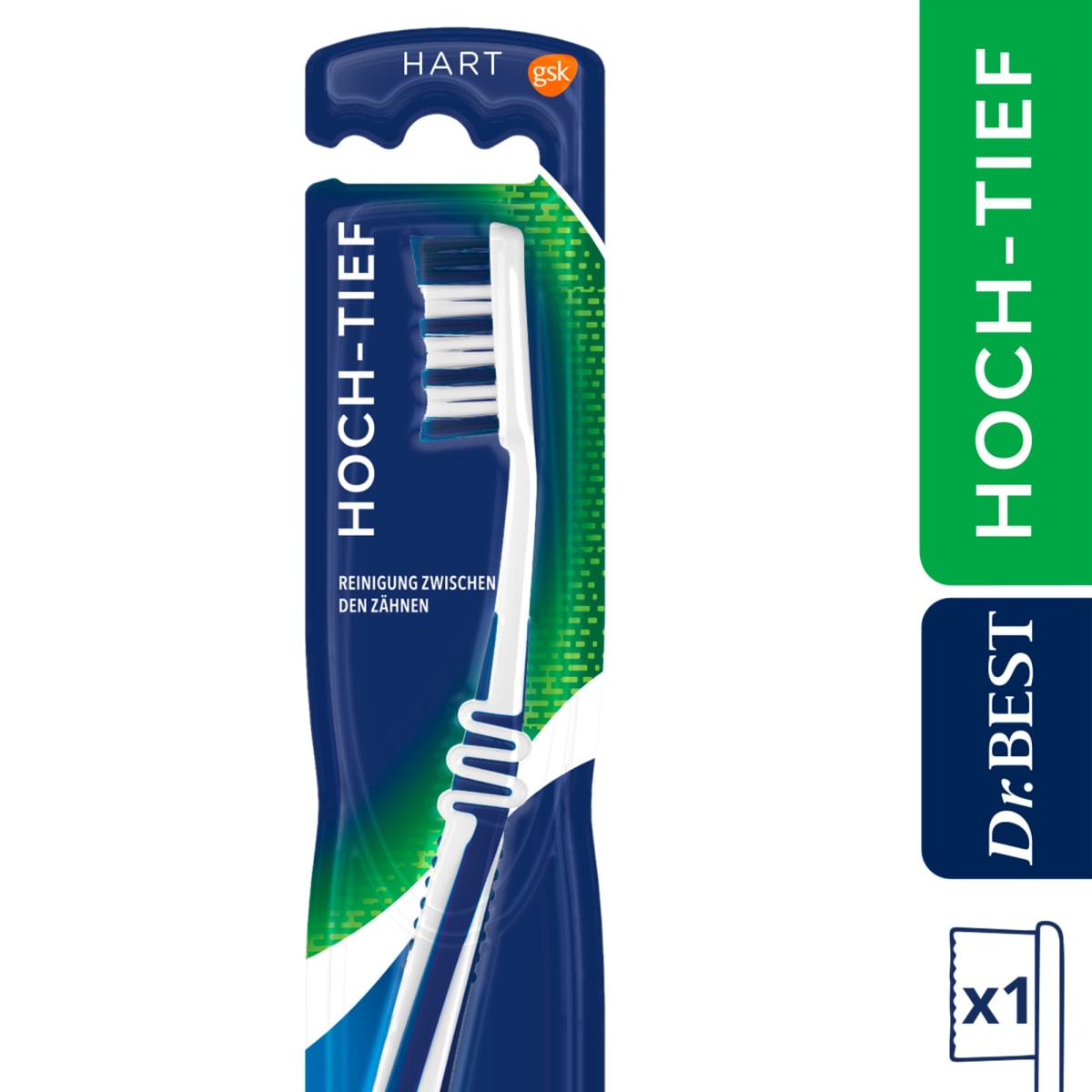 Dr. Best Zahnbürste hochtief hart, 1 St dauerhaft günstig online kaufen dm.de