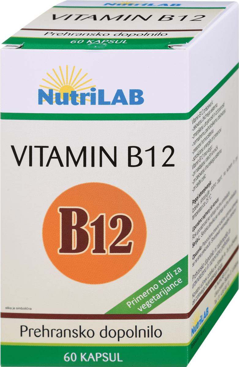 Nutrilab Prehransko Dopolnilo Vitamin B12 60 Kos Dm Si