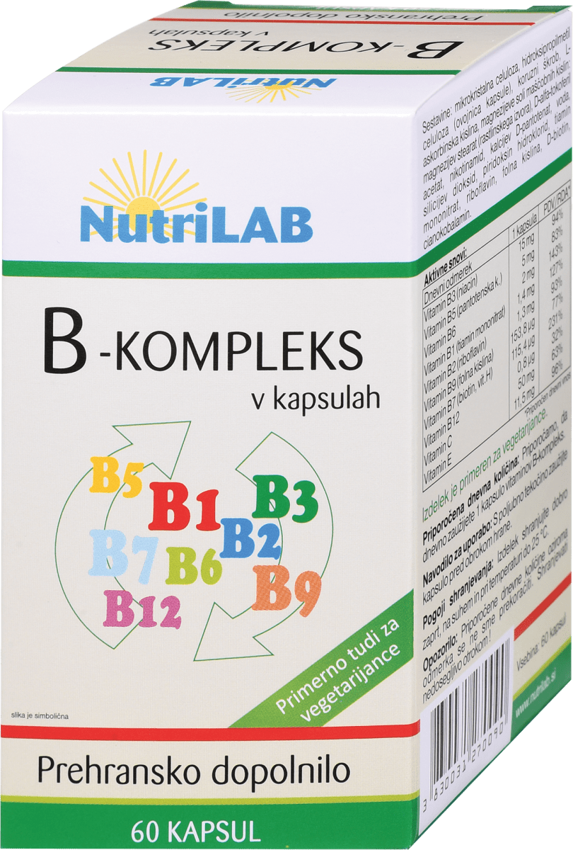 Nutrilab Prehransko Dopolnilo B Kompleks 60 Kos Dm Si