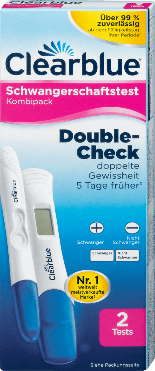 Clearblue Schwangerschaftstest Double-Check, 2 St | dm.at