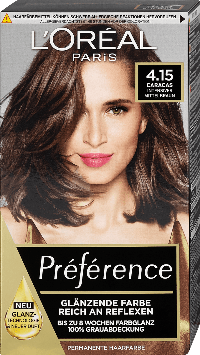 L Oreal Paris Preference Permanente Haarfarbe Nr 4 15 Intensives Mittelbraun 1 St Dm At