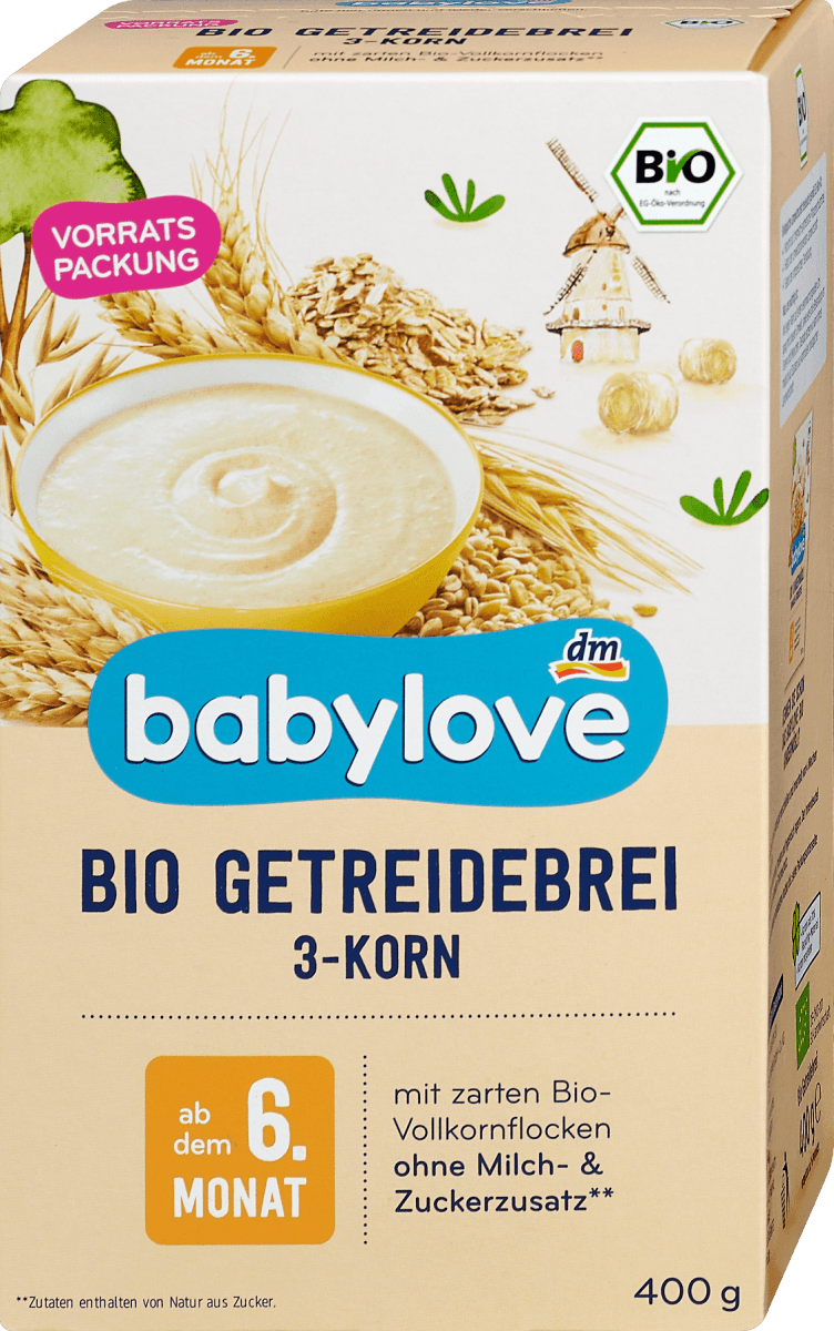 Babylove Bio Getreidebrei 3 Korn 400 G Dm At