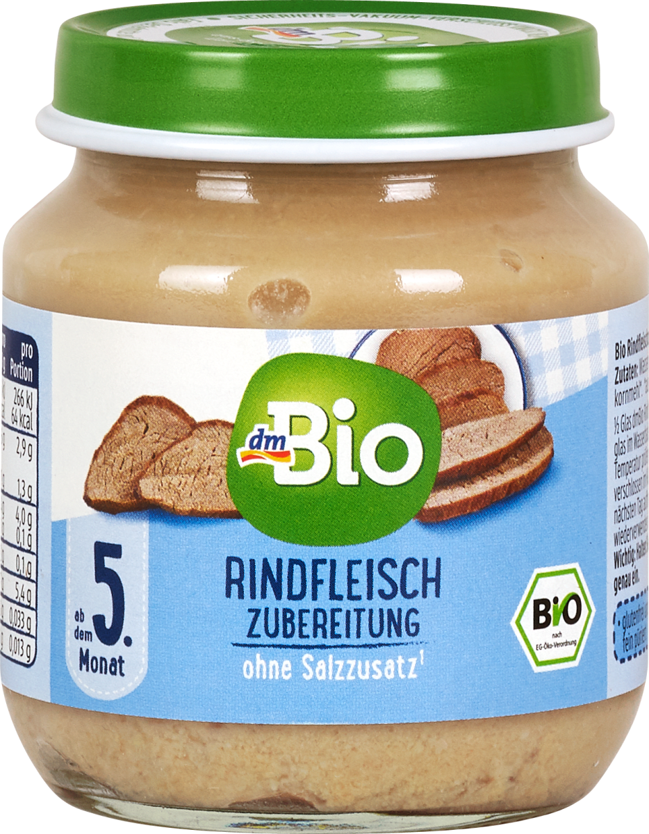 Dmbio Babybrei Rindfleisch Zubereitung 125 G Dm At