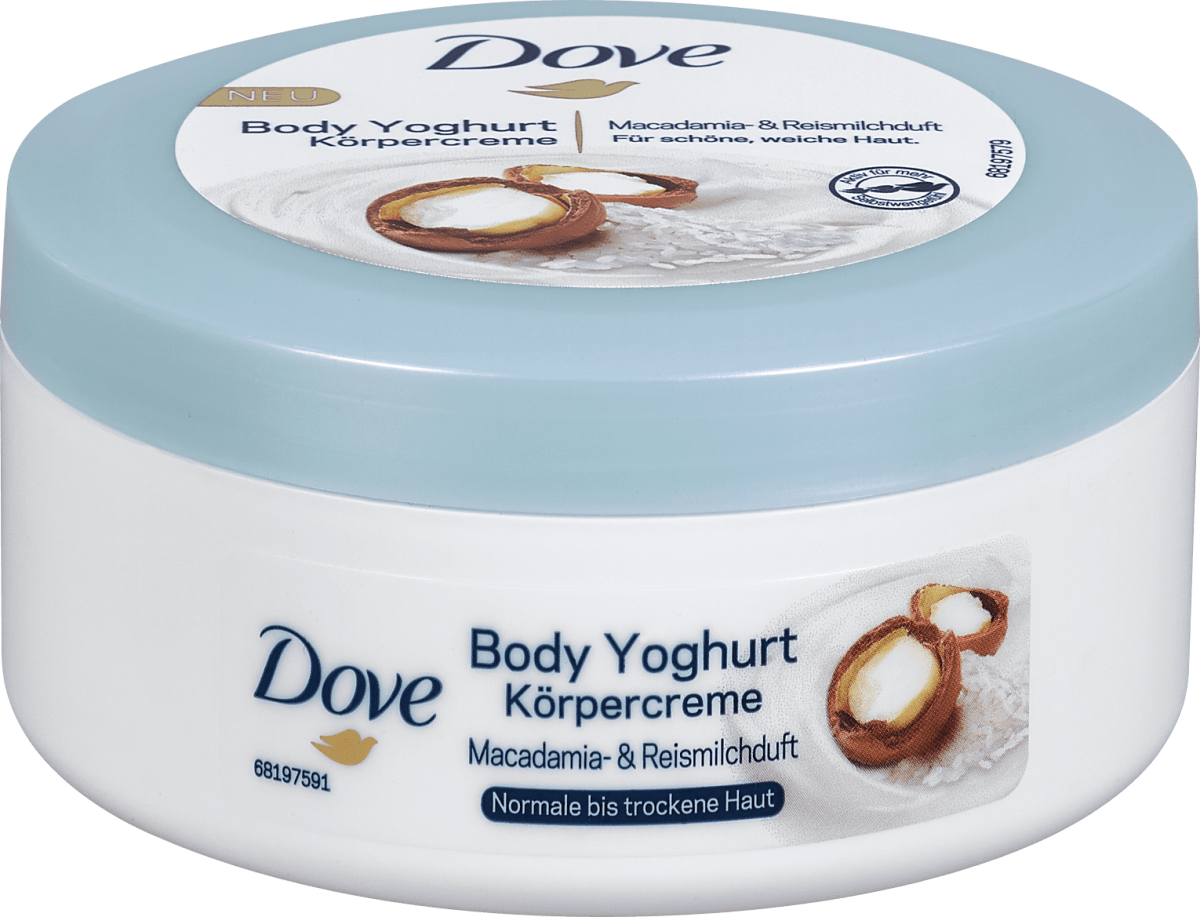 Dove Body Yoghurt Körpercreme Macadamia & Reismilchduft, 250 ml dm.at