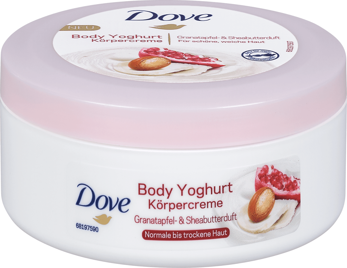 Dove Body Yoghurt Körpercreme Granatapfel & Sheabutterduft, 250 ml dm.at