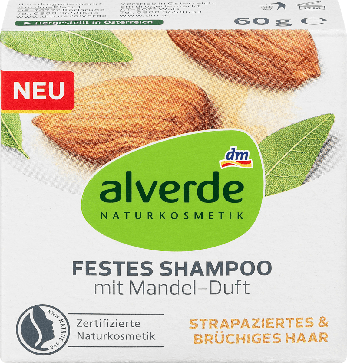 festes shampoo mit mandel duft 60 g