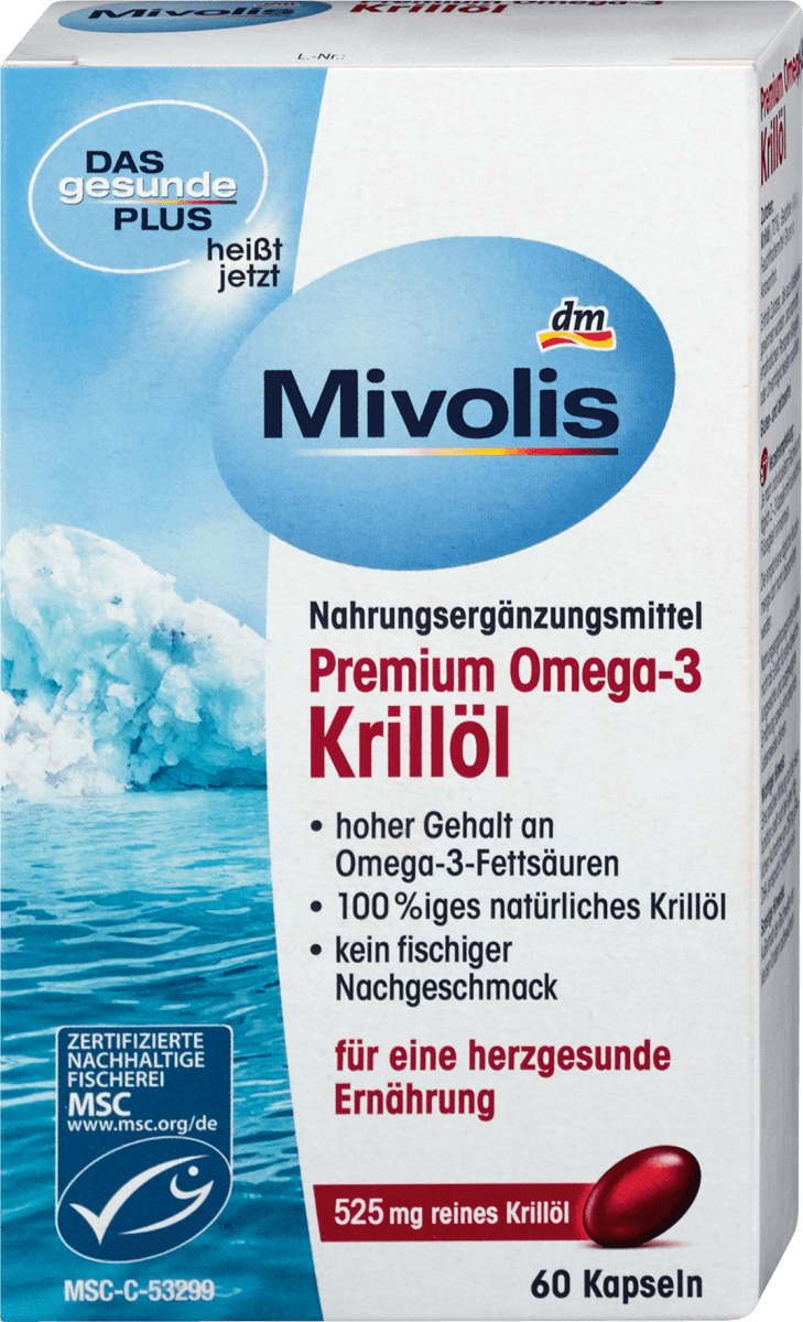 Mivolis Premium Omega3 Krillöl Kapseln, 60 St dm.at
