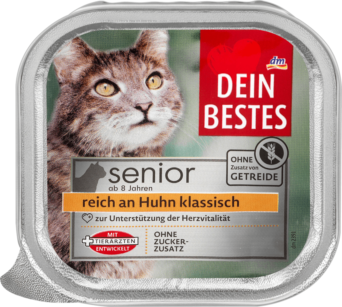 dein bestes nassfutter fur katzen senior mit huhn 100 g dauerhaft gunstig online kaufen dm de