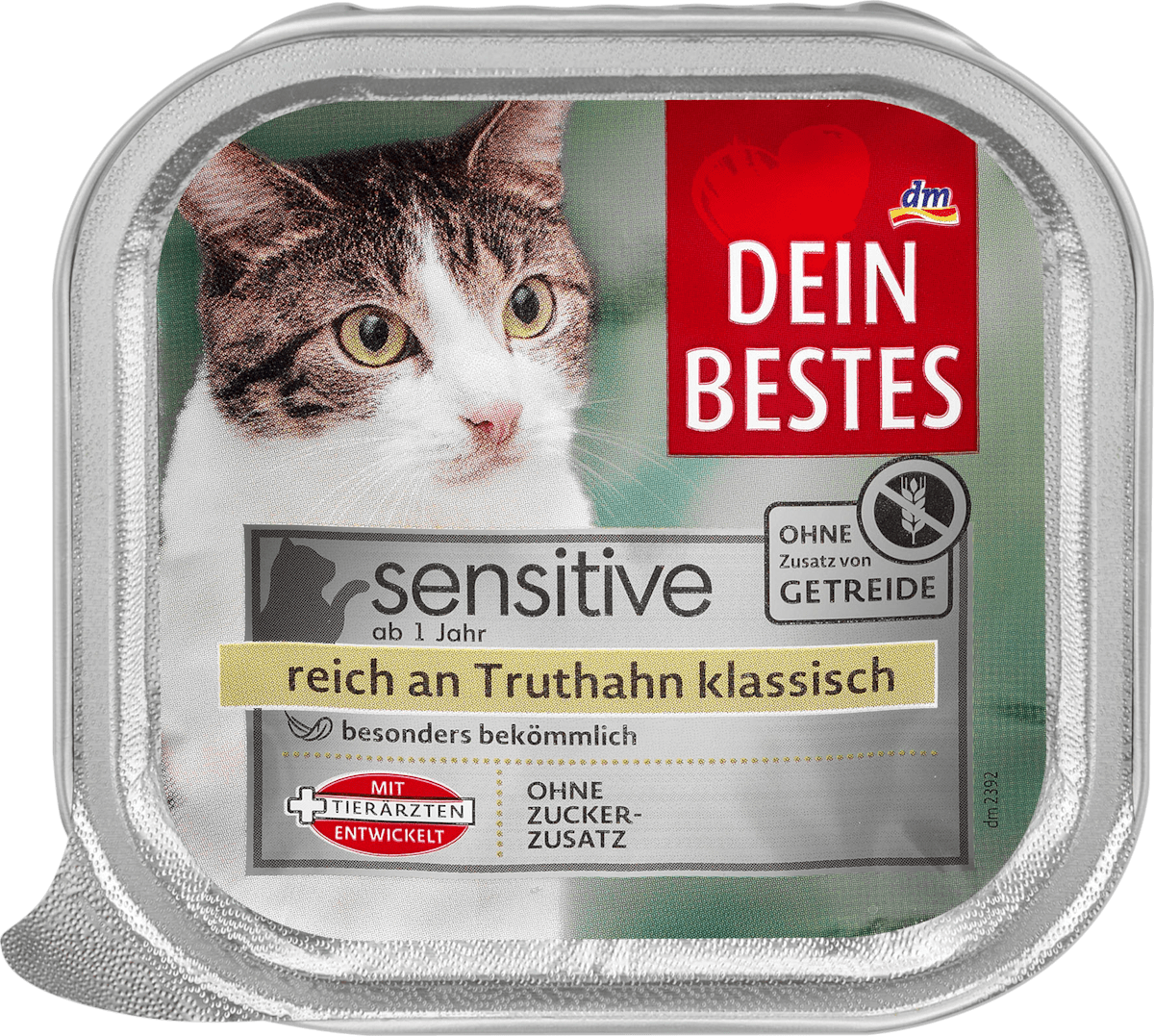 Dein Bestes Nassfutter Fur Katzen Sensitive Reich An Truthahn 100 G Dauerhaft Gunstig Online Kaufen Dm De
