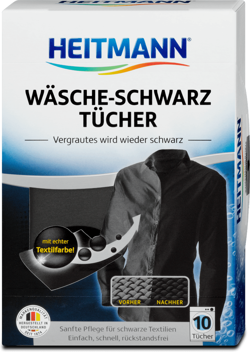 Heitmann Wasche Schwarz Tucher 10 St Dm At