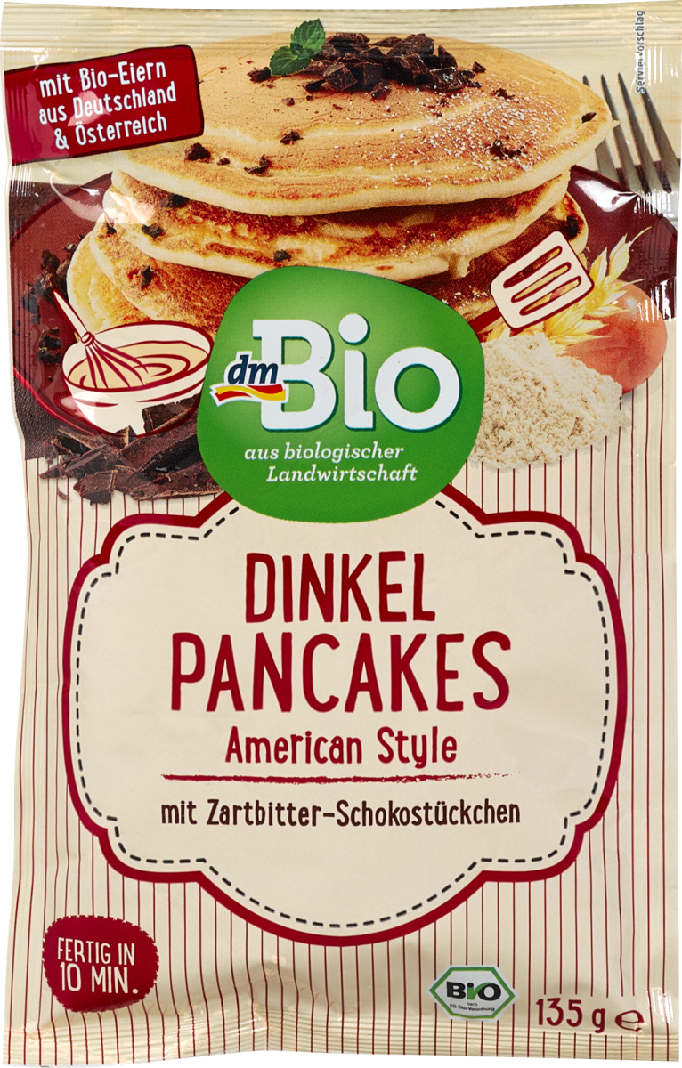 Dmbio Dinkel Pancakes American Style Mit Zartbitter Schokostuckchen 135 G Dm At Weitere dm bio reis produkte. dinkel pancakes american style mit zartbitter schokostuckchen 135 g