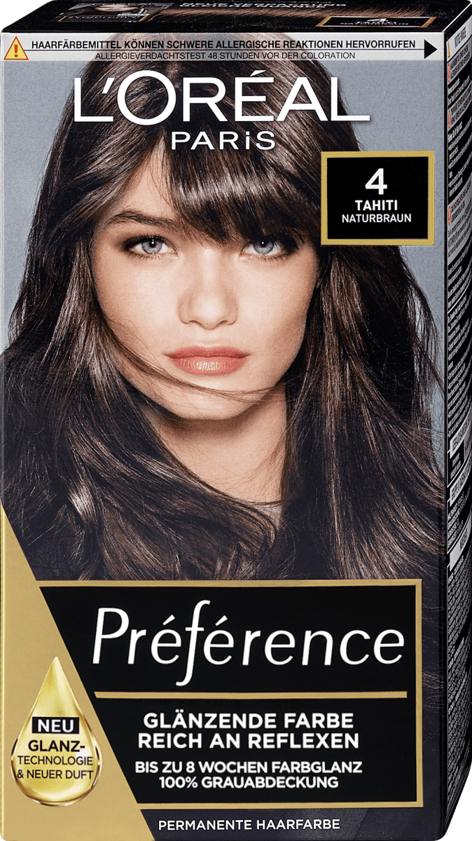 L Oreal Paris Preference Permanente Haarfarbe Nr 4 Tahiti Naturbraun 1 St Dm At