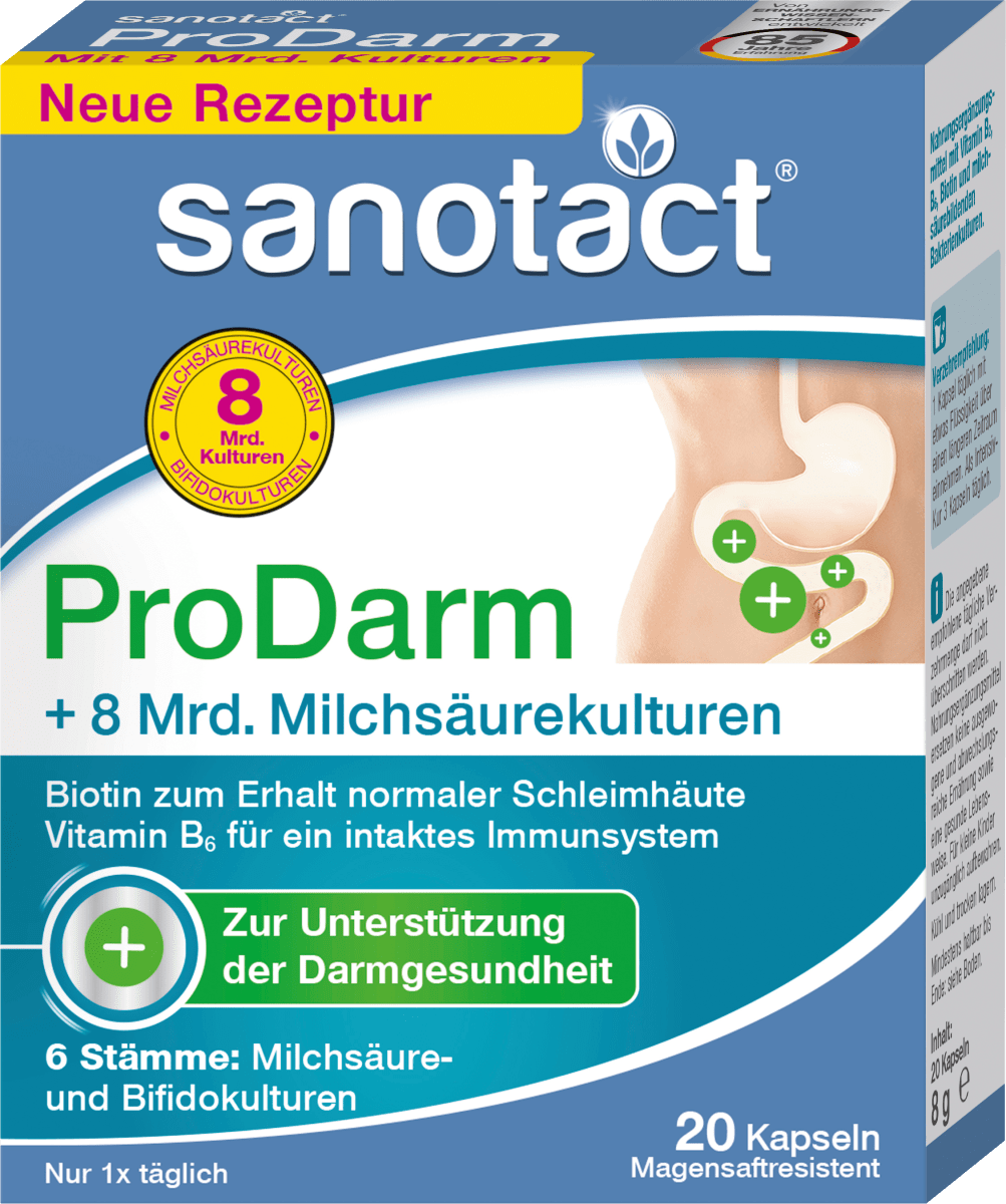 Sanotact Prodarm Milchsaure Kulturen 20 Stuck 8 G Dauerhaft Gunstig Online Kaufen Dm De