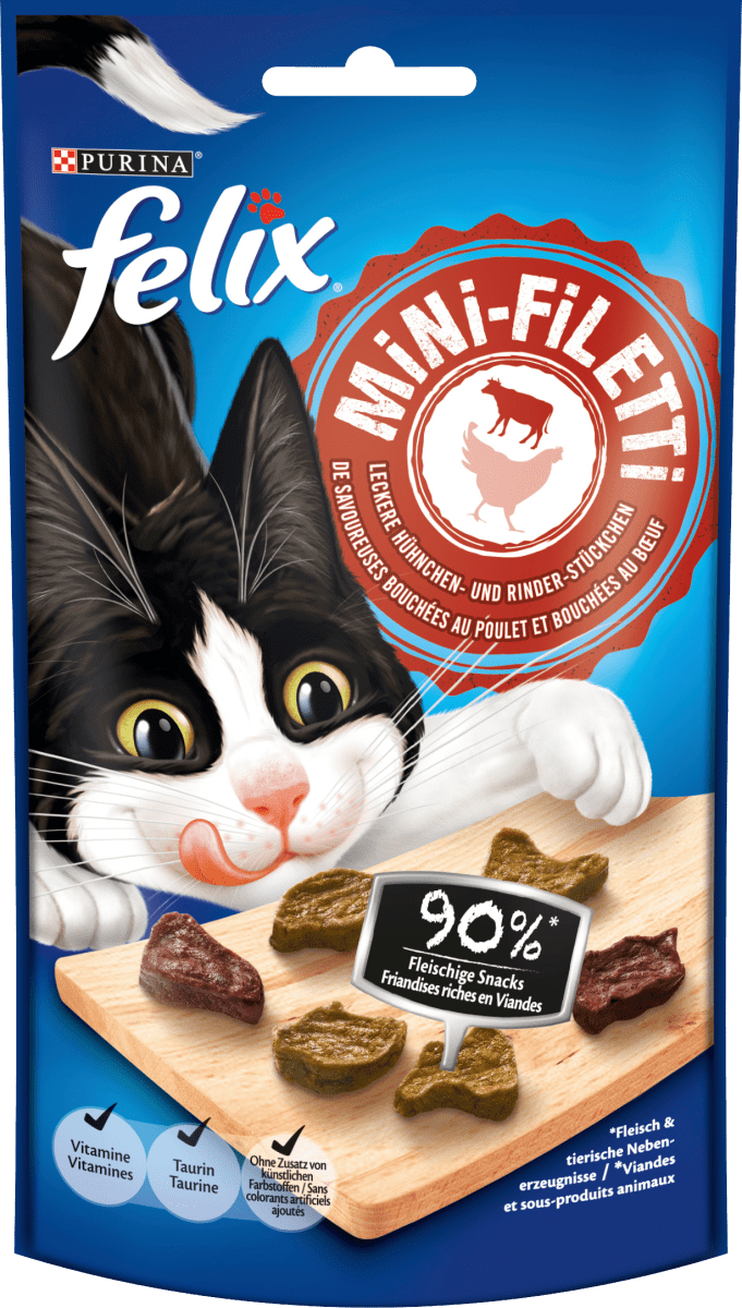 felix snack fur katzen mini filetti huhnchen rind 40 g dauerhaft gunstig online kaufen dm de