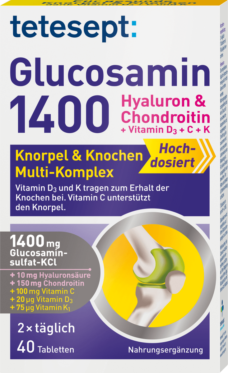 Tetesept Glucosamin 1400 40 Stuck 49 2 G Dauerhaft Gunstig Online Kaufen Dm De