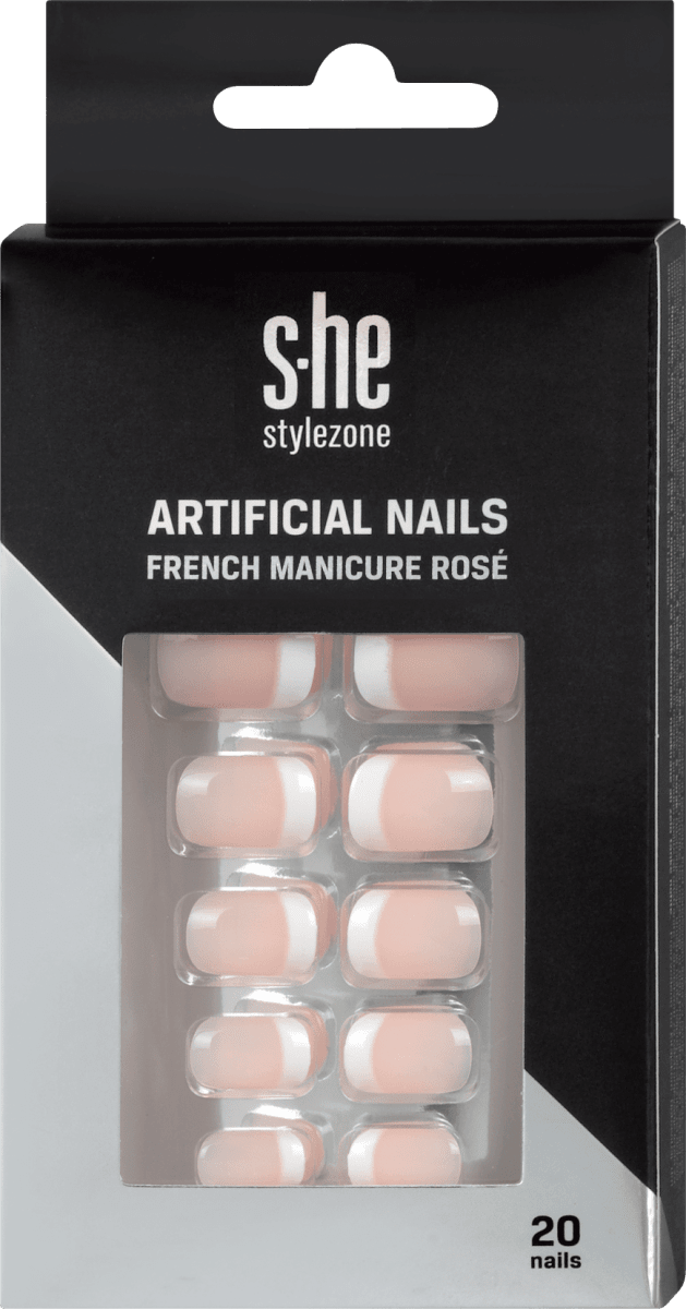 s.he stylezone color&style Künstliche Nägel French Manicure Rosé, 20 St