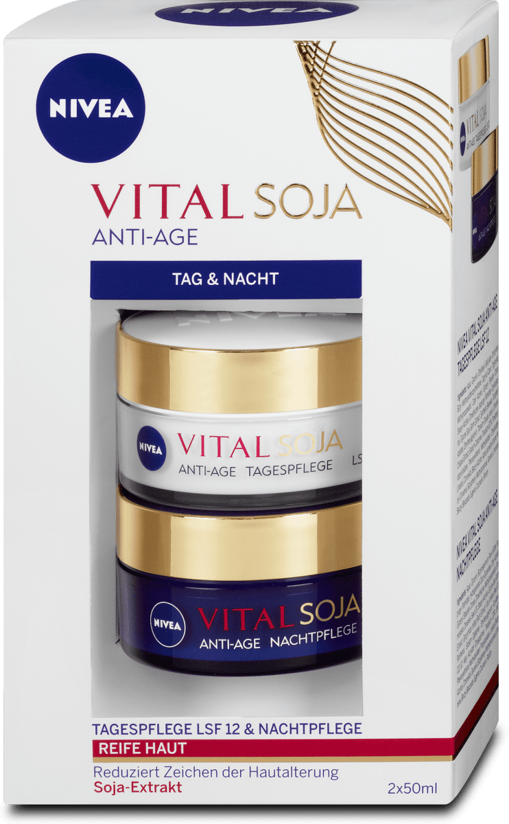 Nivea Vital Soja Pflegeset Anti Age Tag Nacht Pflege 1 St Dm At