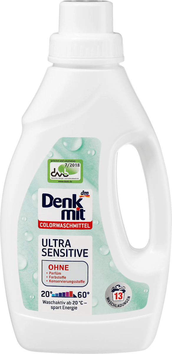 Denkmit Colorwaschmittel Ultra Sensitive 13 Wl Dauerhaft Gunstig Online Kaufen Dm De