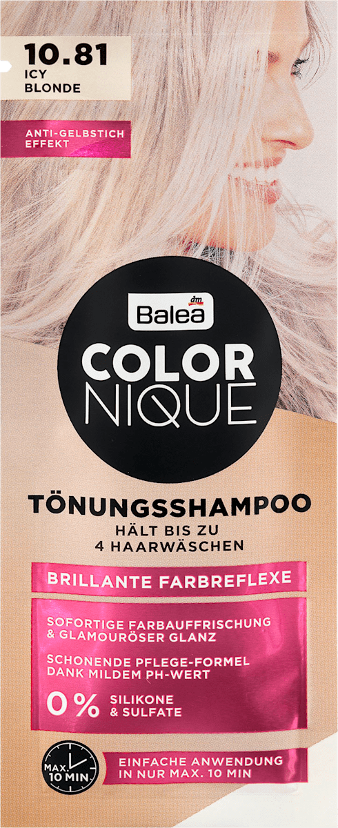 Balea Colornique Tonungsshampoo Icy Blonde 10 81 25 Ml Dauerhaft Gunstig Online Kaufen Dm De