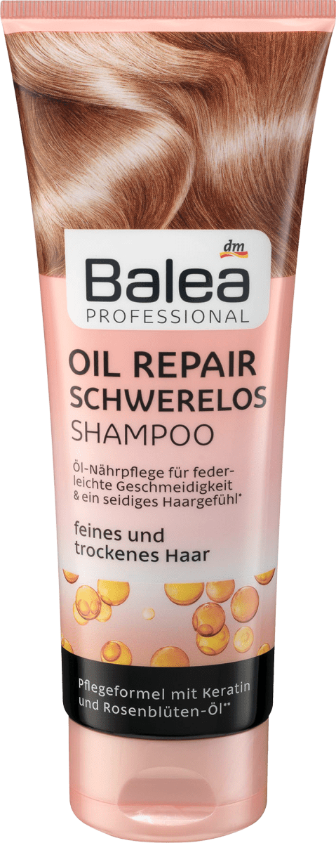 Balea Professional Professional Shampoo Oil Repair Schwerelos 250 Ml Dauerhaft Gunstig Online Kaufen Dm De