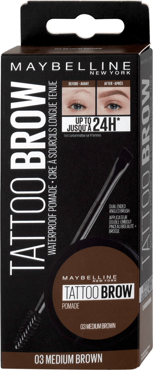 Maybelline New York Tatoo Brow Vodootporna Pomada Za Obrve 03 Medium Brown 3 5 Ml Dm Hr