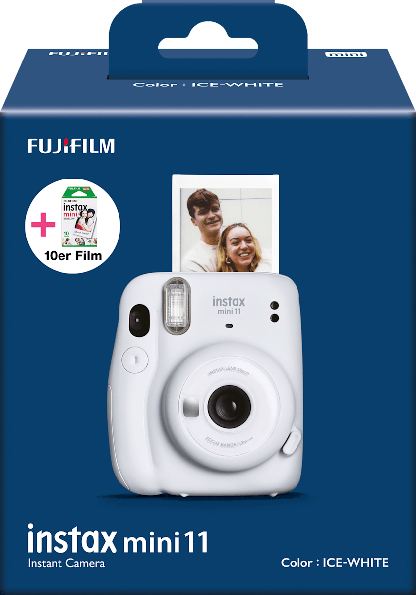 Fuji Instax Mini 11 Kamera Ice White 10er Instax Mini Film 1 St Dauerhaft Gunstig Online Kaufen Dm De